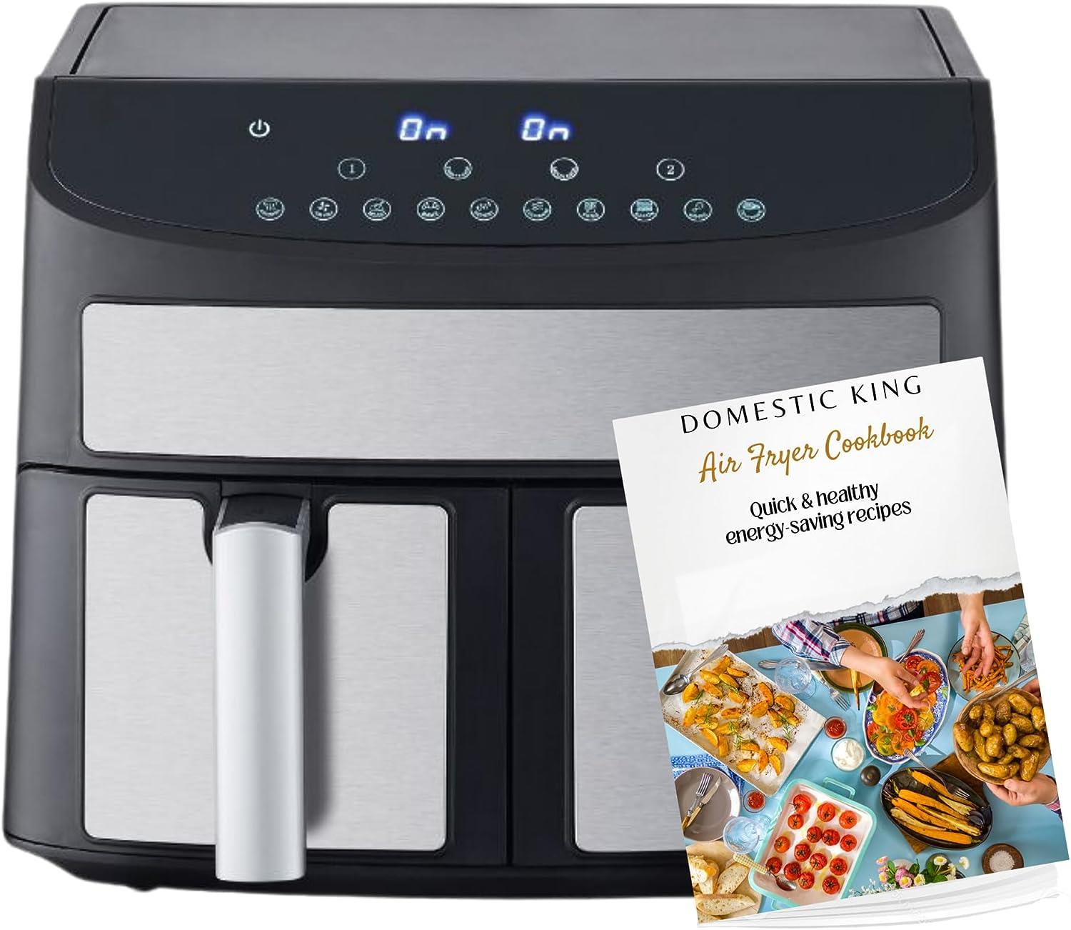 Domestic King 7L Dual Basket 2400W Air Fryer – Crispy Delights in Minutes!