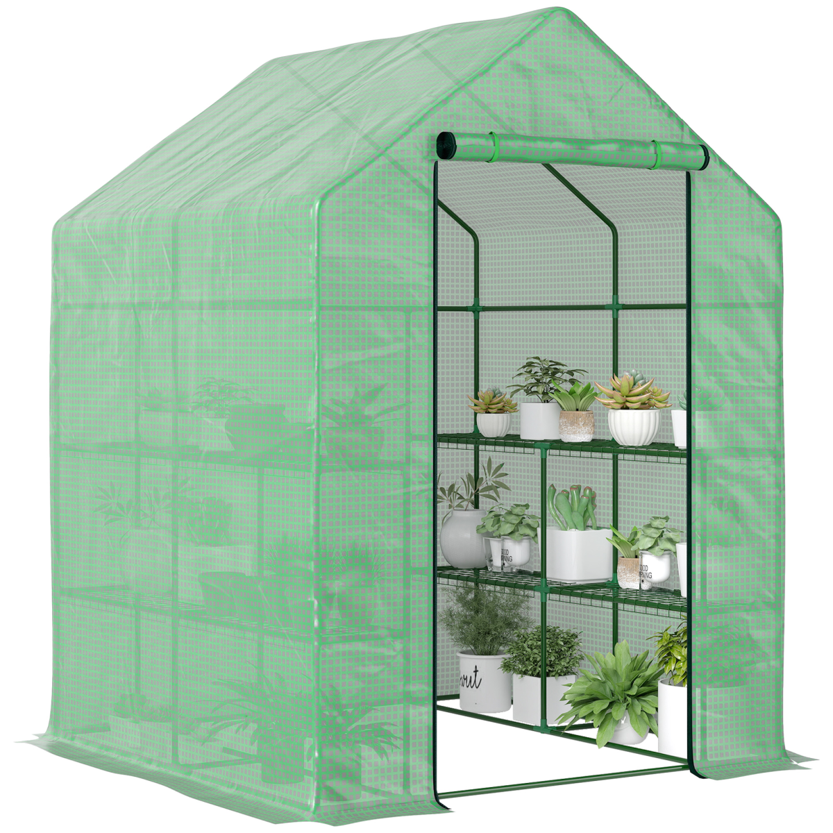 Portable Outdoor Greenhouse with Shelves - Year-Round Growing Solution