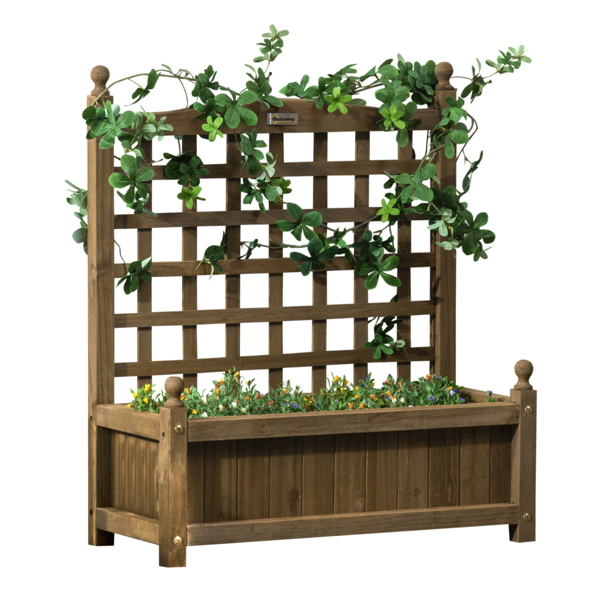 Versatile Garden Planter with Trellis for Indoor/Outdoor Climbing Vines
