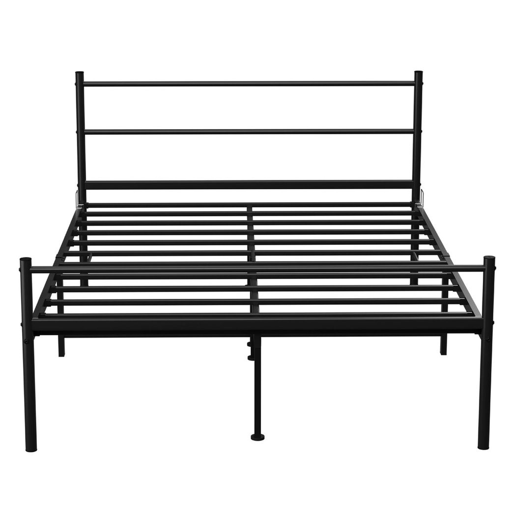 Extra Strong King metal bed in black powder coating
