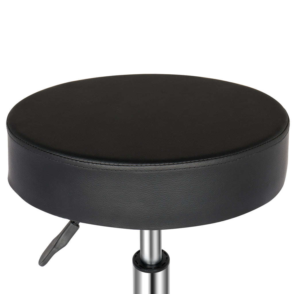 Chic 360° Rotation Bar Stool with Ha Ha Feet - Stylish Black Comfort