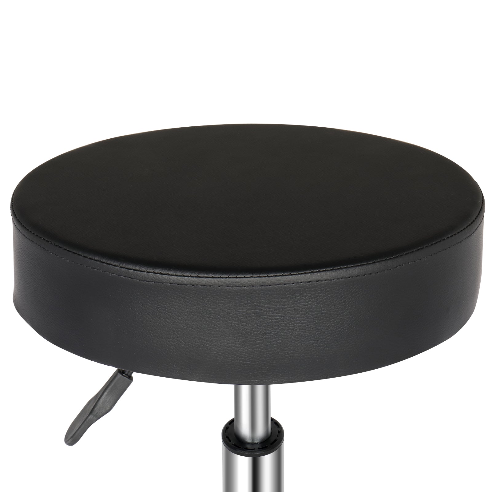 Chic 360° Rotation Bar Stool with Ha Ha Feet - Stylish Black Comfort