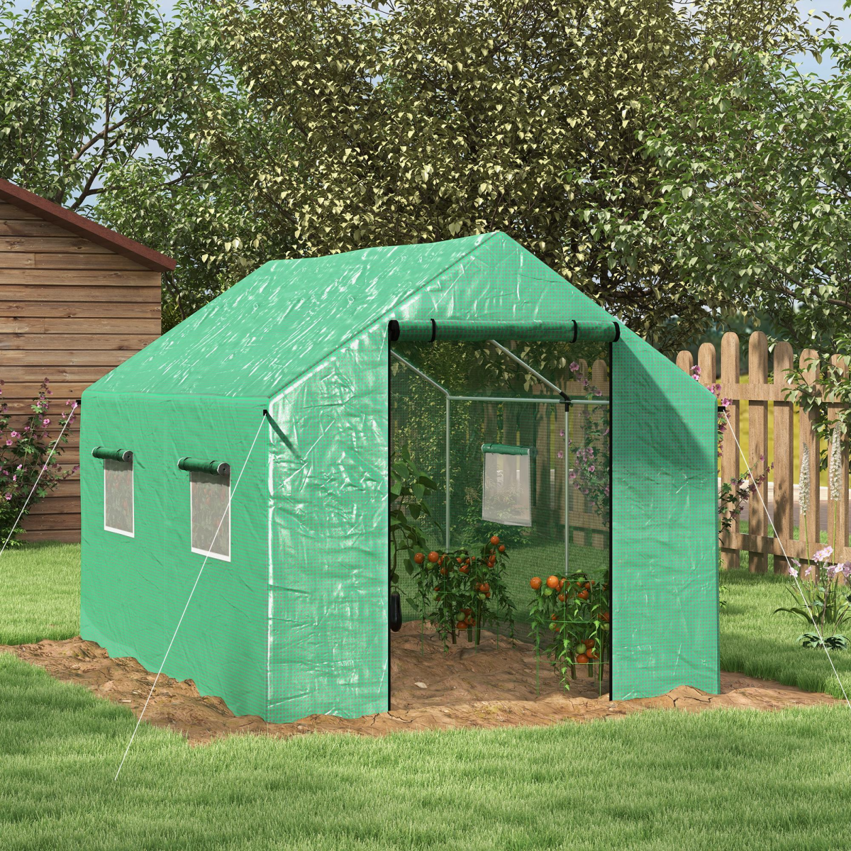 Outsunny 2x3m Tunnel Greenhouse: UV-Resistant, Spacious & Easy Access Design