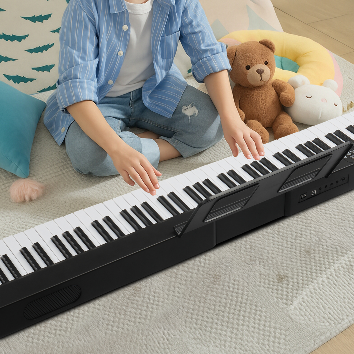GPP-101 88-Key Bluetooth Digital Piano: Full-Size Semi-Weighted Excellence