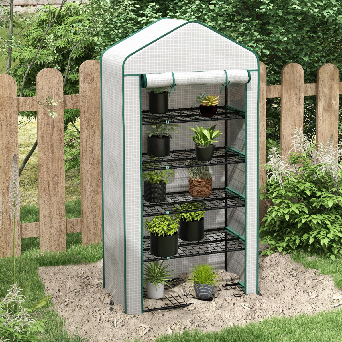 Outsunny 5-Tier Mini Greenhouse: Spacious, Durable, and UV-Resistant!