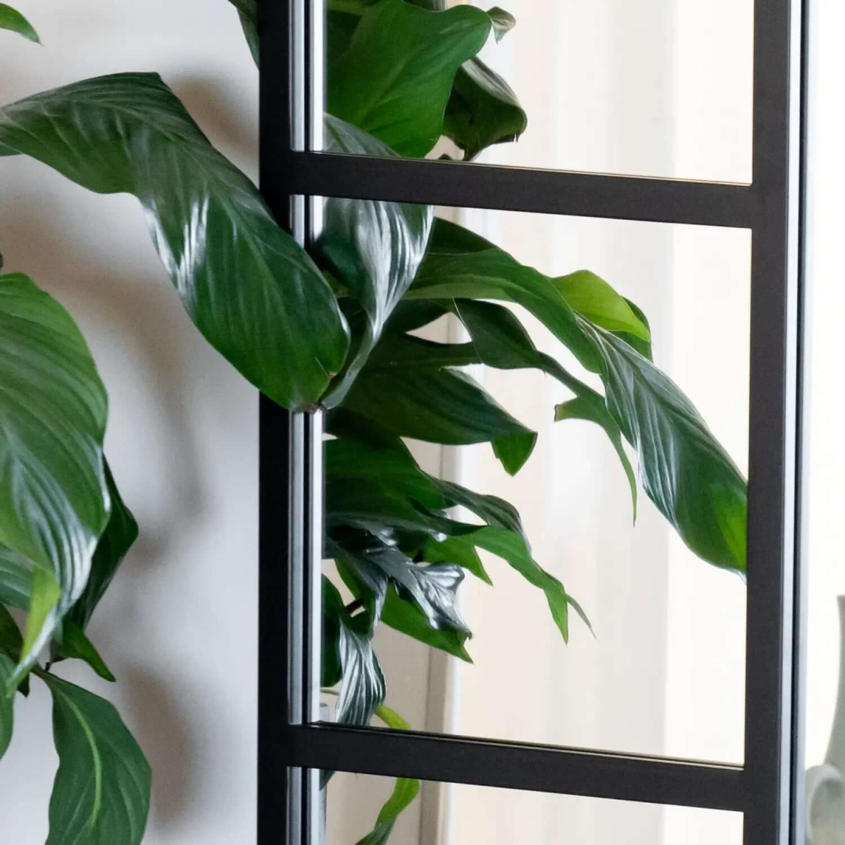 Transform Your Space: Mio Extra-Large Black Metal Arched Window Mirror
