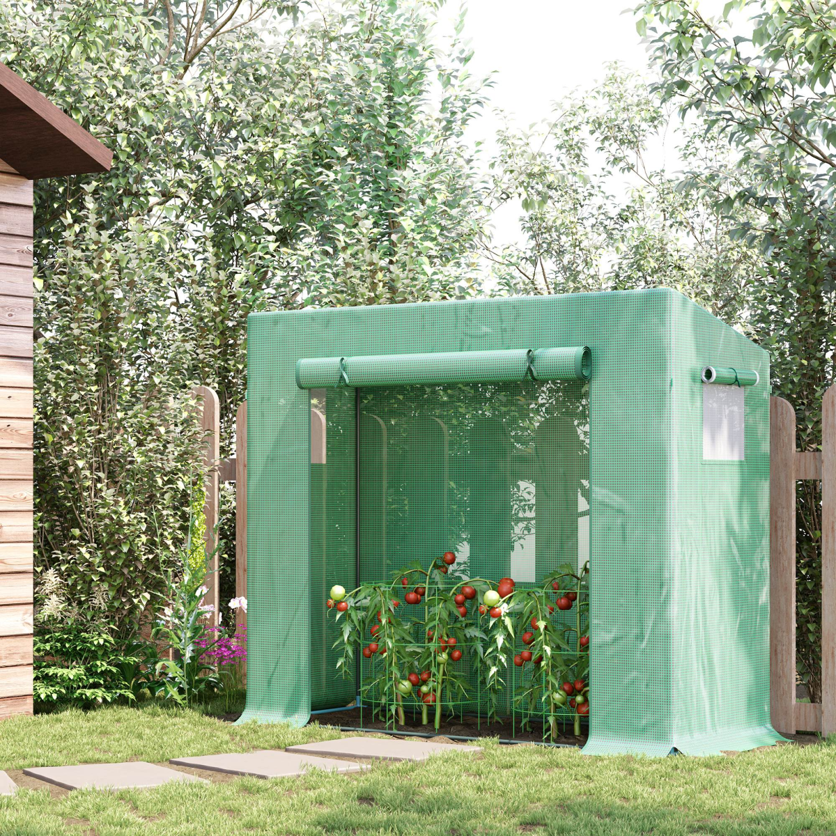 Outsunny Portable Garden Greenhouse with UV-Resistant Cover & Ventilation Windows