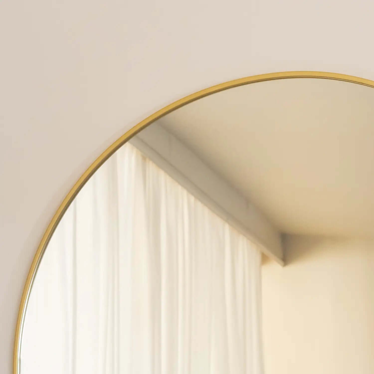 Akiko Gold Arched Metal Mirror - Elegant Design for Stylish Spaces, 180cm x 105cm
