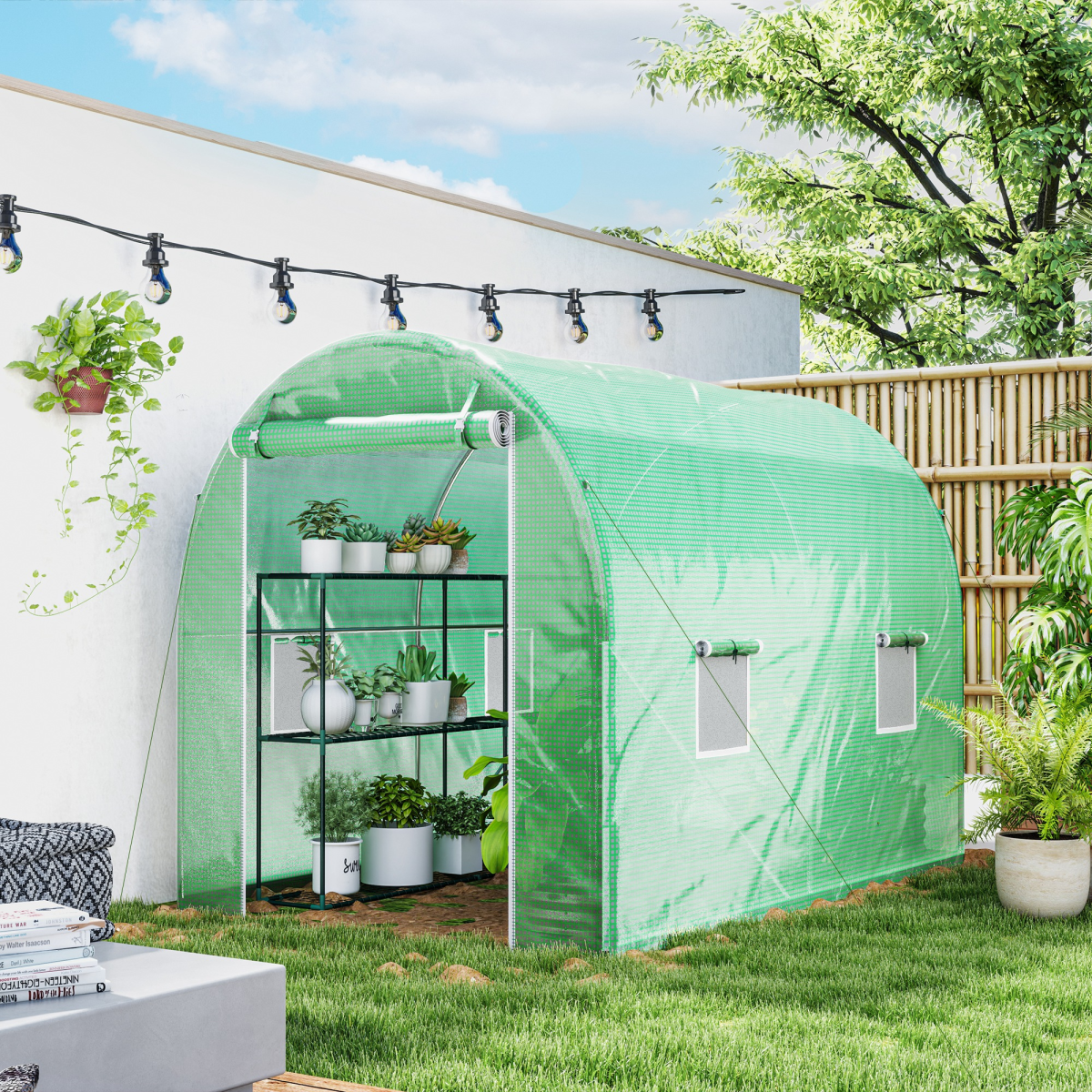 Outsunny 3x2m Polytunnel Greenhouse - Grow Your Garden Anywhere!