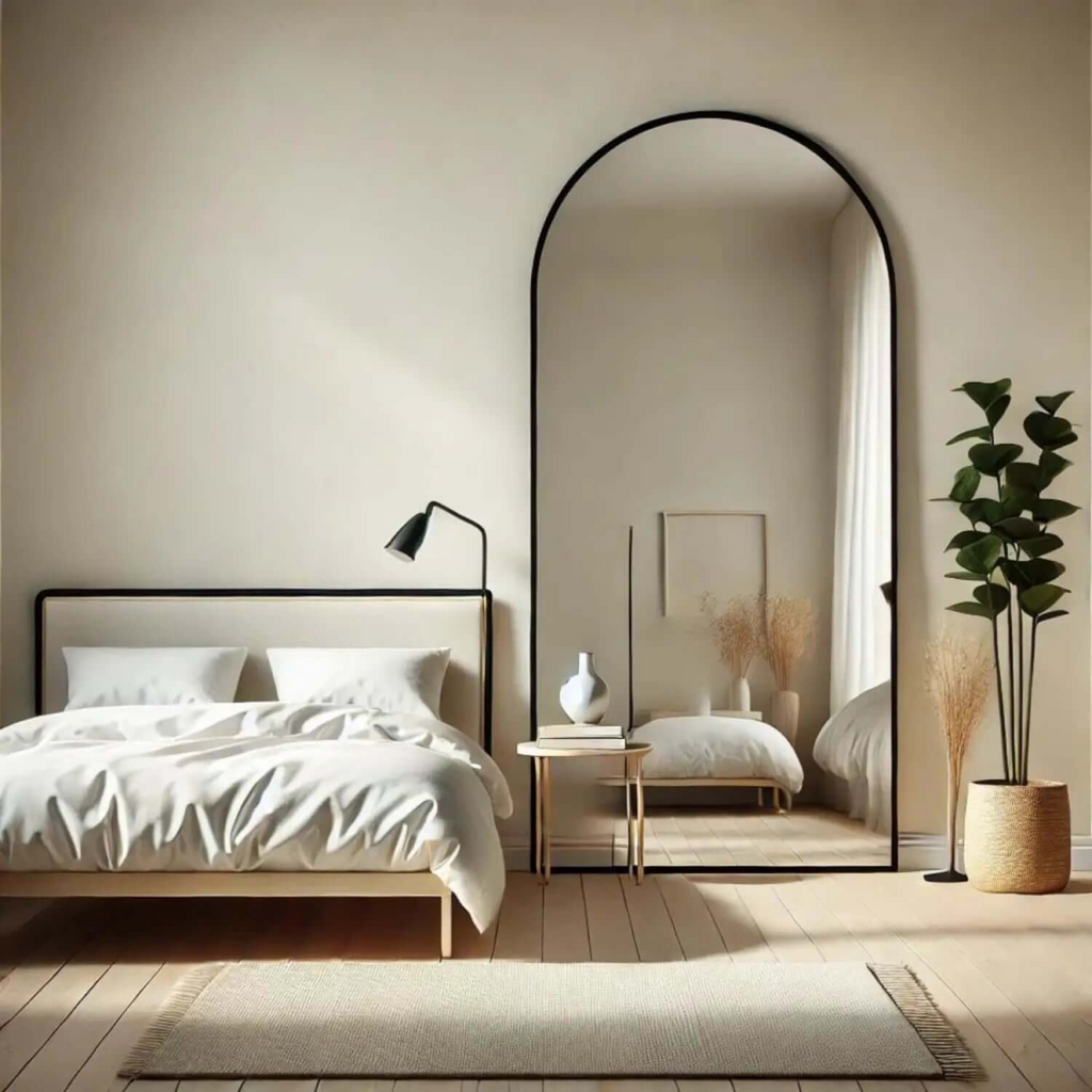 Akiko Black Metal Arched Mirror - Elevate Your Space with Sophistication!