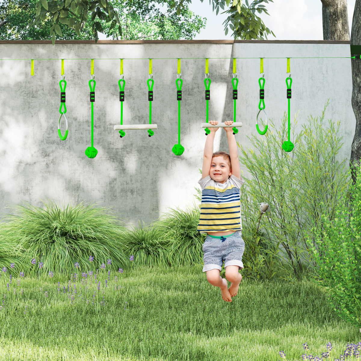 Fun Adventure Zipline Kit - Supports 50kg - Ideal for Kids' Outdoor Play