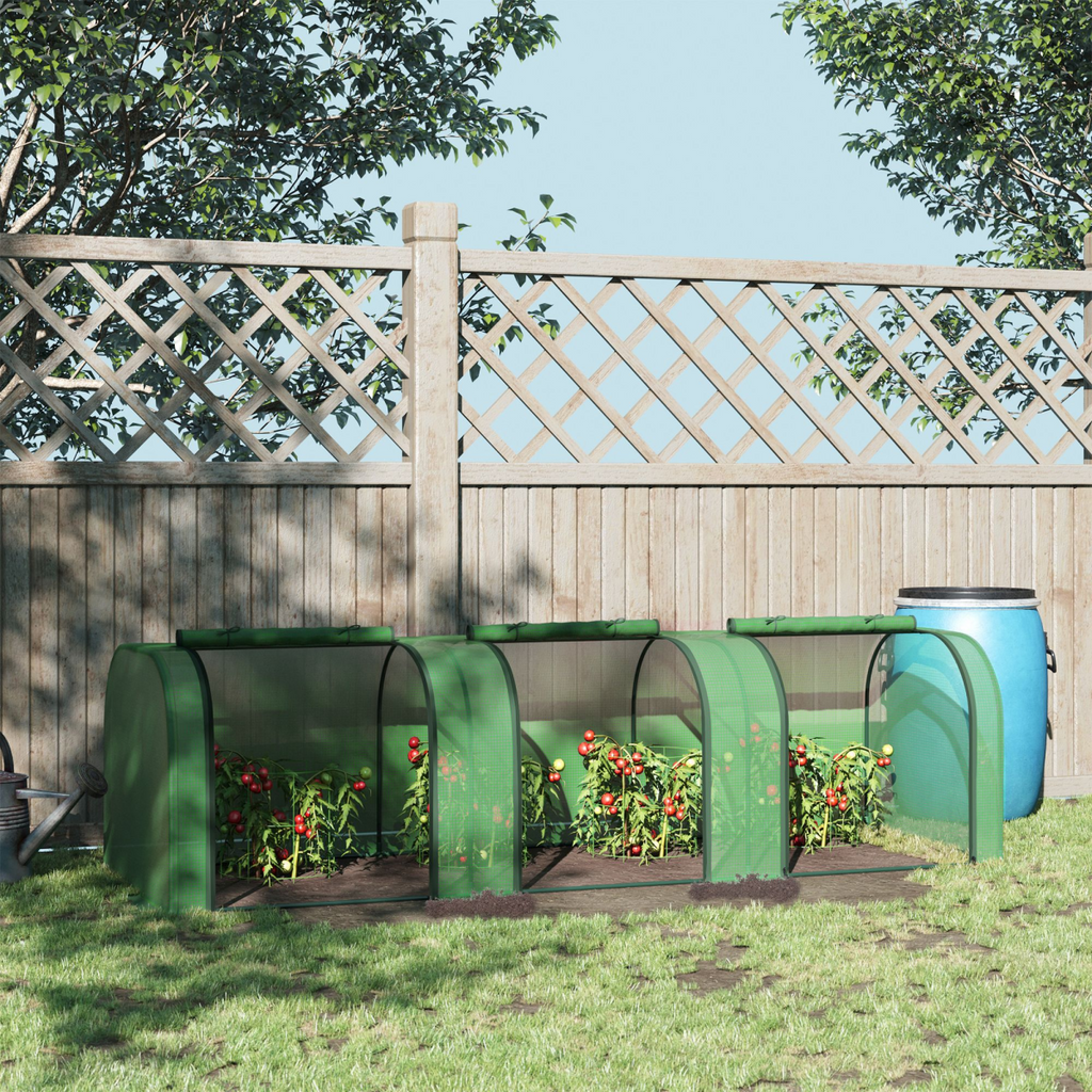 Durable Tunnel Greenhouse with Zippered Doors - Ideal for Backyard Gardens
