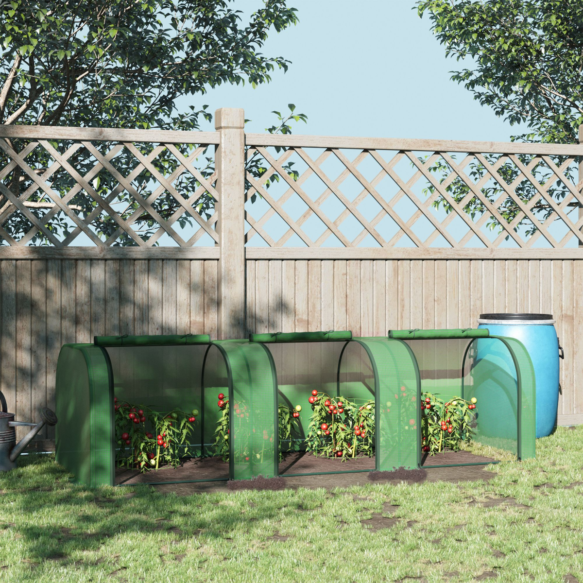Durable Tunnel Greenhouse with Zippered Doors - Ideal for Backyard Gardens