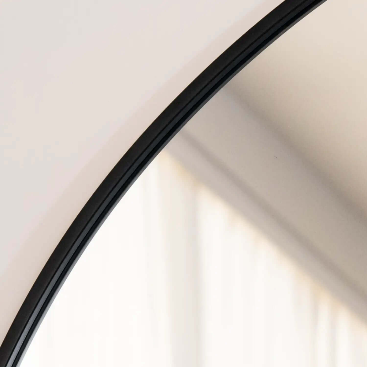Akiko Luxury Full-Length Black Arched Metal Mirror - 180cm x 105cm Elegance