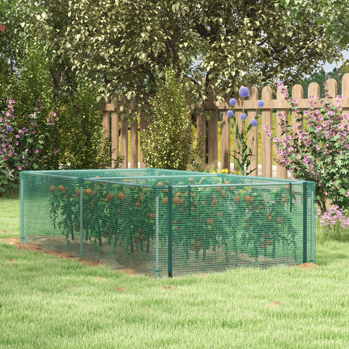 Outsunny 8' x 4' Plant Protection Tent - Durable Crop Cage with Easy Access Door