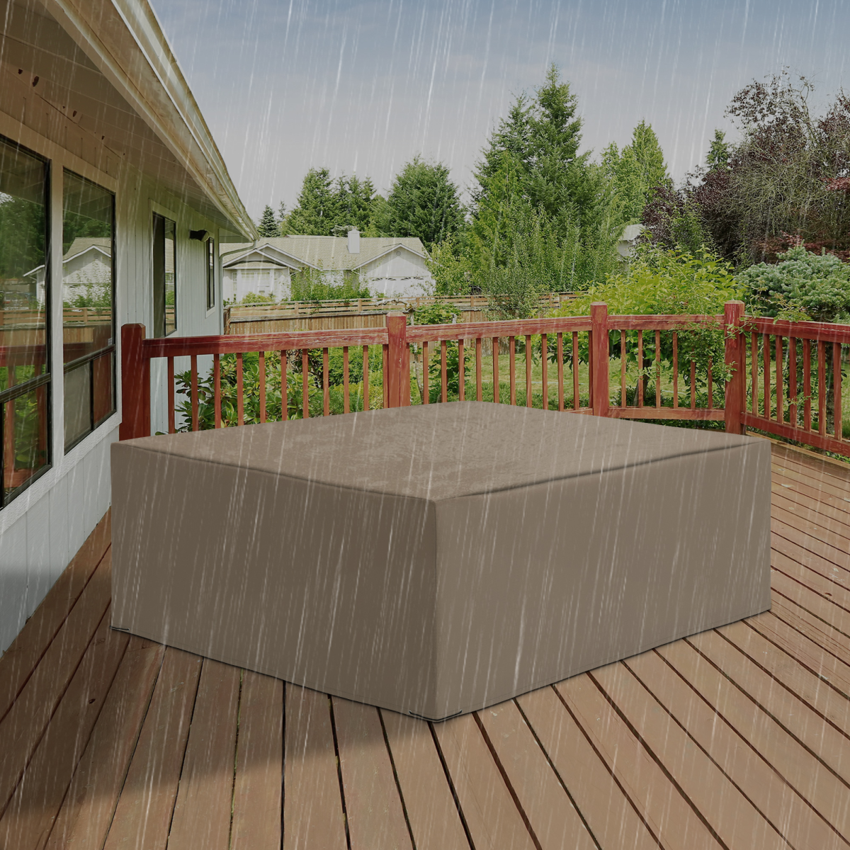 275x205cm Protective Outdoor Furniture Cover - Water & UV Resistant Beige