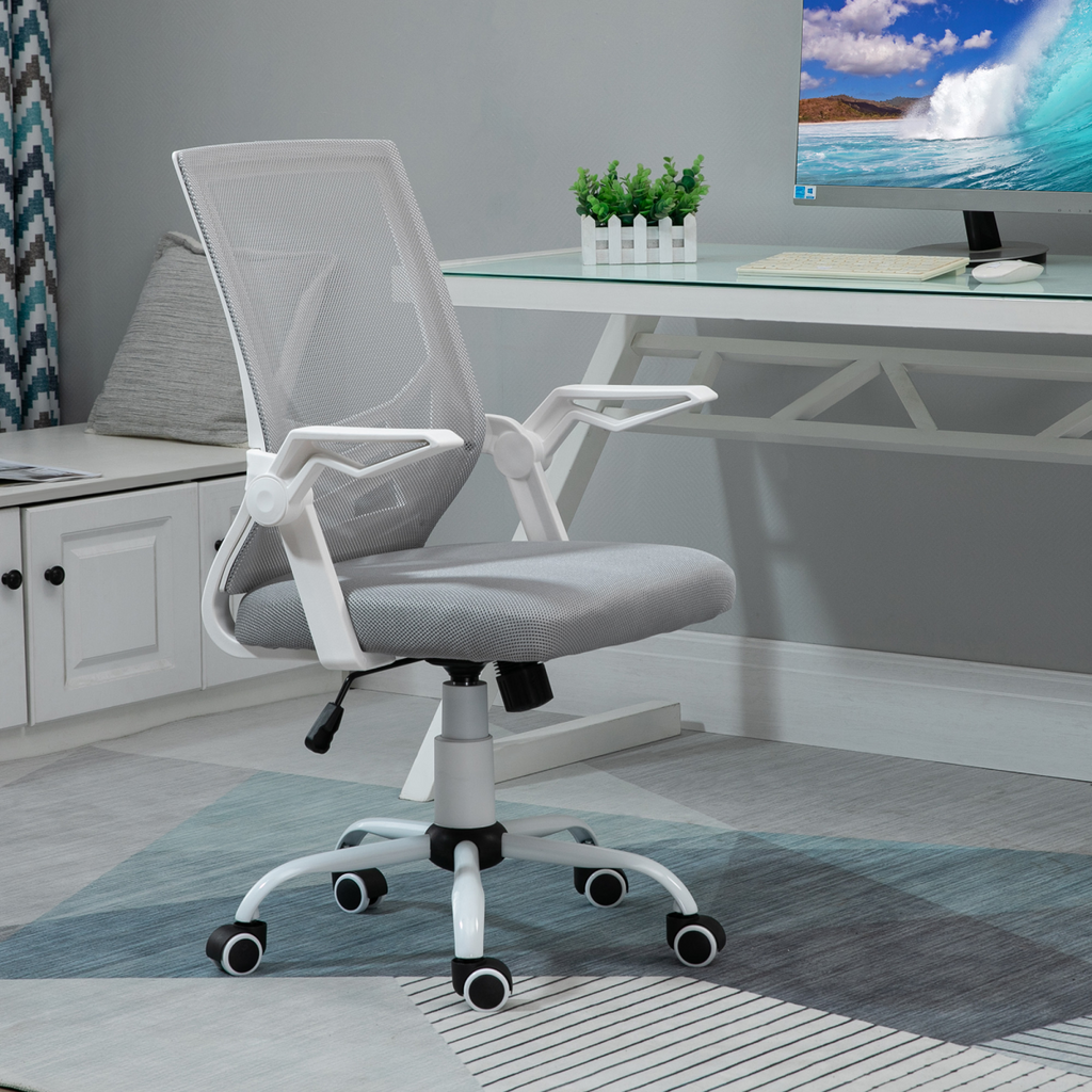 Ergonomic Mesh Office Chair with Lumbar Support - Adjustable Comfort, Grey