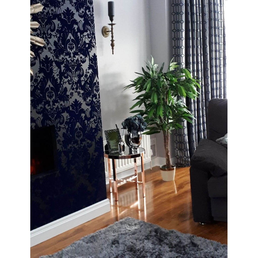 120cm Large Artificial Mango Tree Plant with Metal Planter