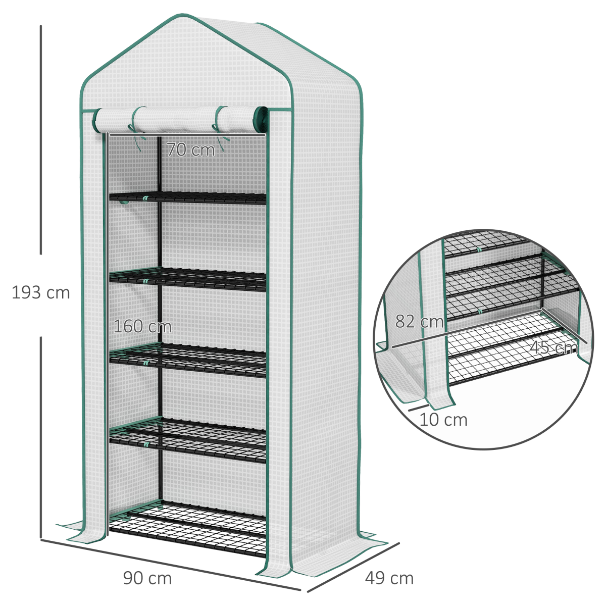 Outsunny 5-Tier Mini Greenhouse: Spacious, Durable, and UV-Resistant!