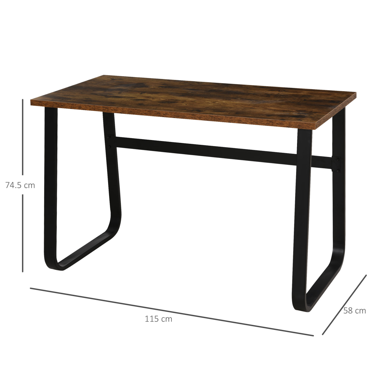 Industrial Chic Writing Desk: Sleek Workstation for Inspired Productivity
