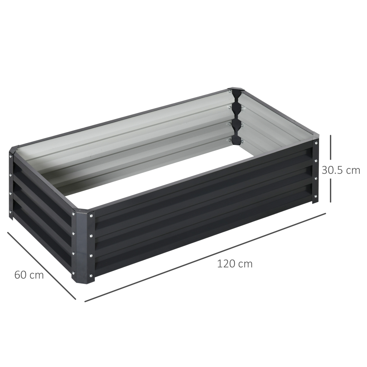 Steel Raised Garden Bed Planter for Vegetables & Flowers - Modular Design