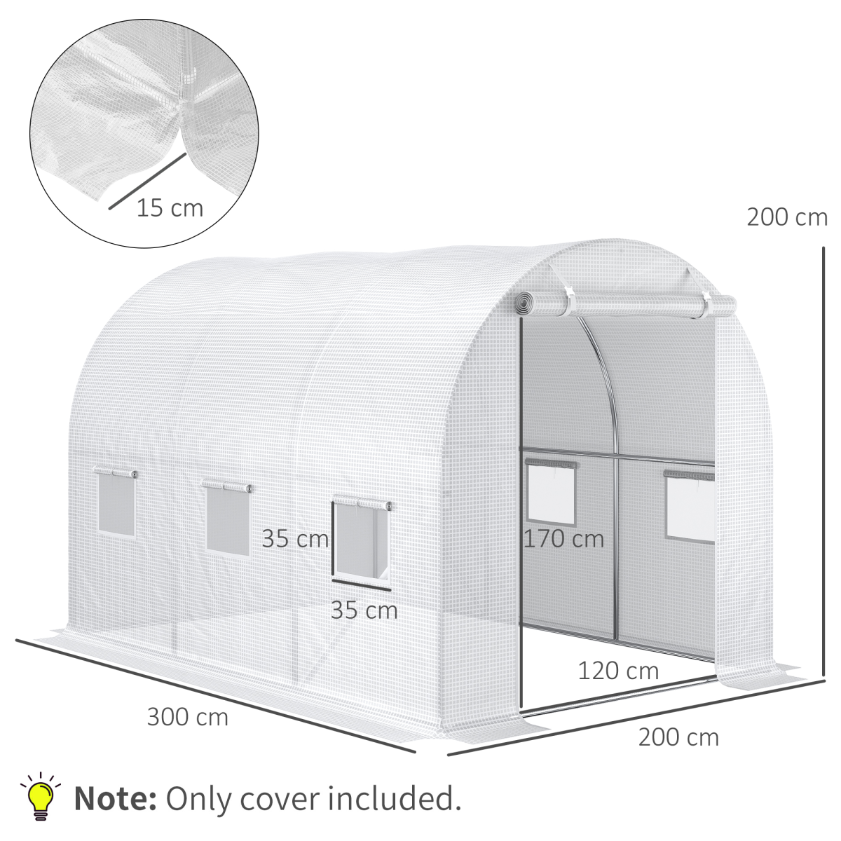 Outsunny Greenhouse Replacement Cover with Windows – Durable & Affordable!