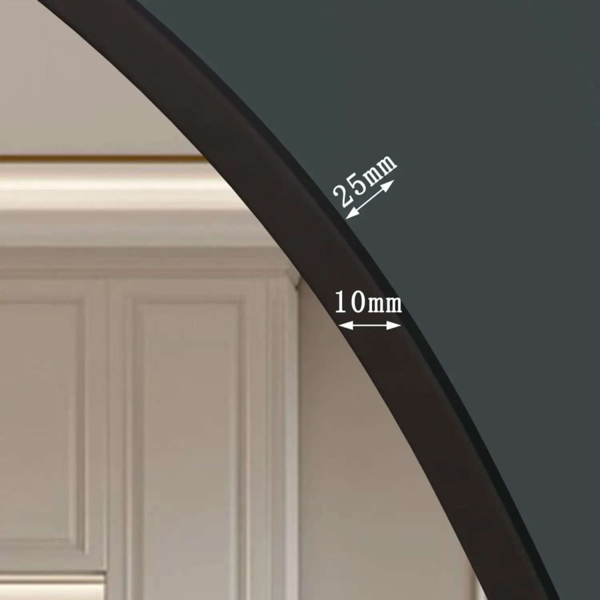 Akiko Black Metal Arched Mirror - Elevate Your Space with Sophistication!