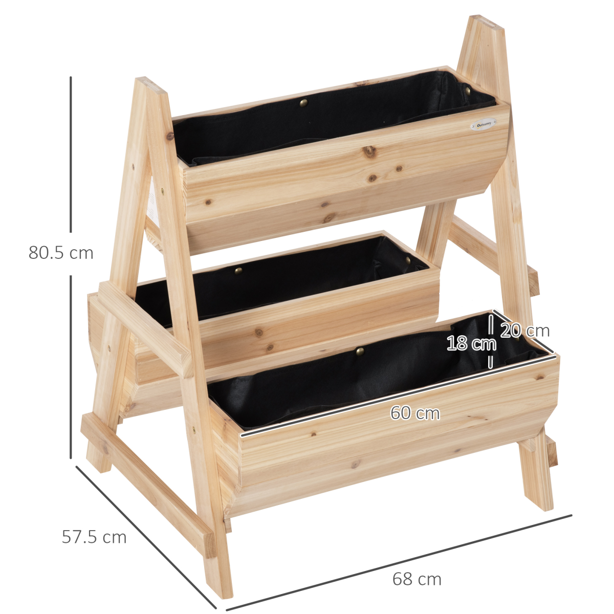 Wood Raised Garden Bed Planter Box with Stand