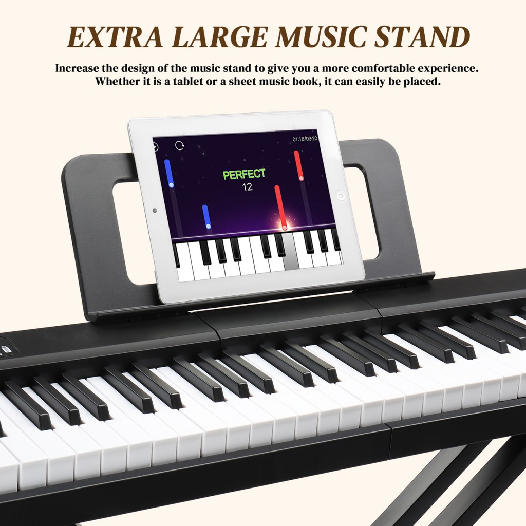 GPP-101 88-Key Bluetooth Digital Piano: Full-Size Semi-Weighted Excellence