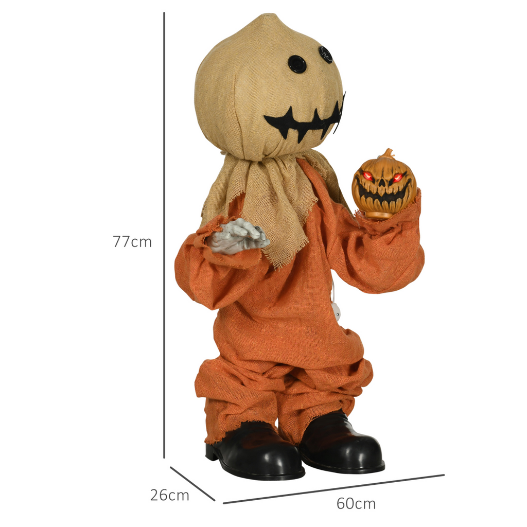 HOMCOM 80cm Outdoor Halloween Witch Prop Decoration with Light Up Eyes