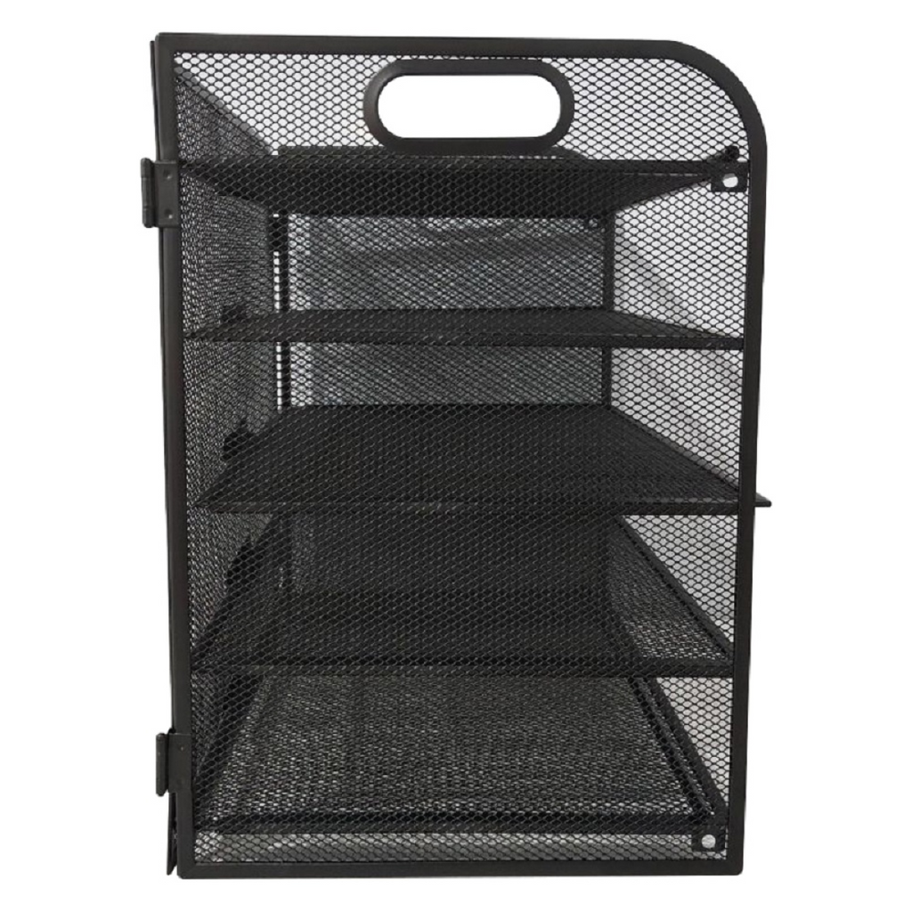 Paper Organizer, Letter Tray with Handle, Mesh Black Paper Sorter, Desk Organizer for Office, Home or School