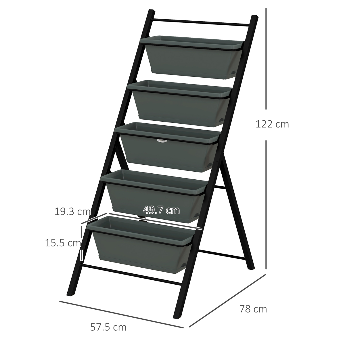 Outsunny Vertical Raised Garden Bed with 5 Removable Trays – Perfect for Small Spaces!