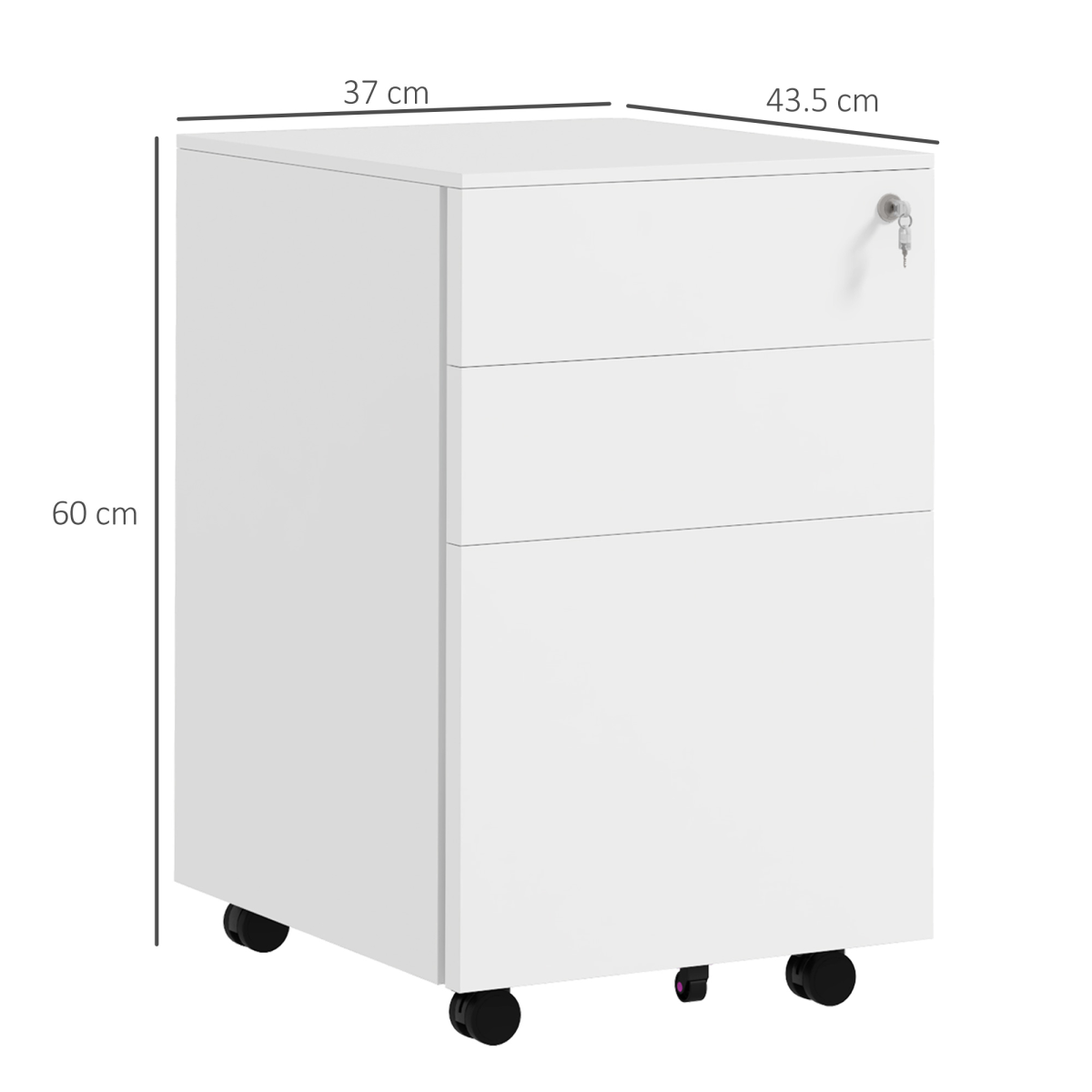 Vinsetto Secure Steel File Cabinet: Lockable Storage for A4 & Legal Files