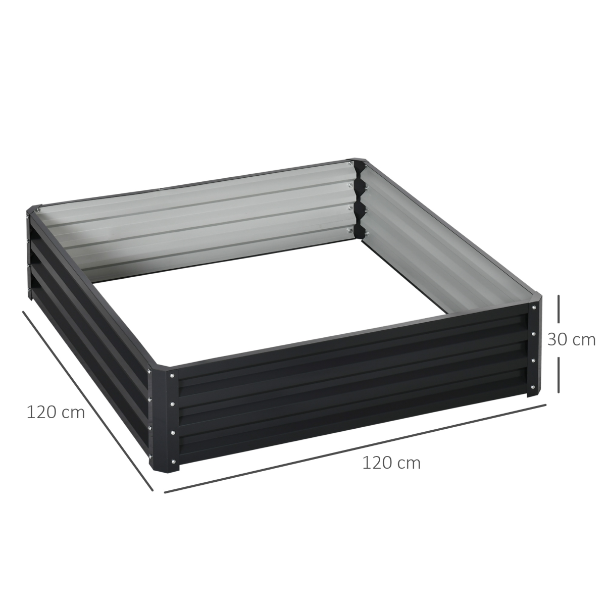 Modular Galvanized Steel Raised Garden Bed - Perfect for Flowers & Veggies!