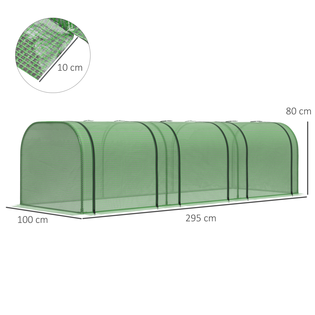 Durable Tunnel Greenhouse with Zippered Doors - Ideal for Backyard Gardens