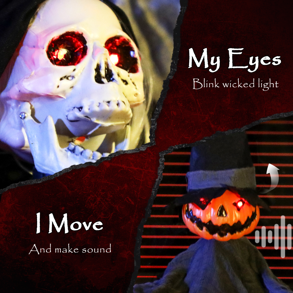 Outsunny Animated Halloween Skeleton Candy Dish for Party Decoration