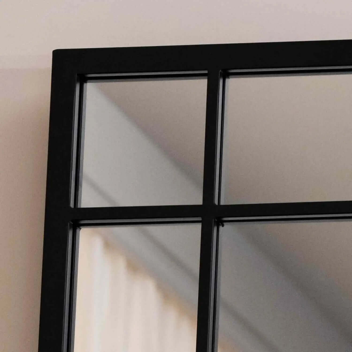 Aimi Black Metal Leaner Mirror - Oversized Elegance, 180cm x 105cm
