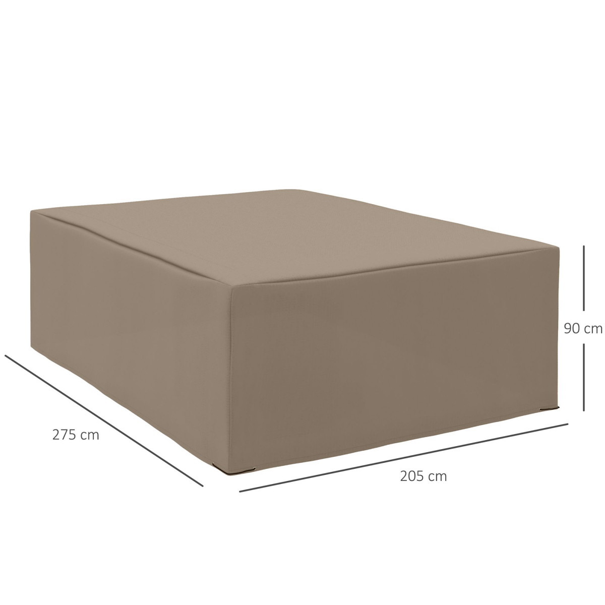 275x205cm Protective Outdoor Furniture Cover - Water & UV Resistant Beige