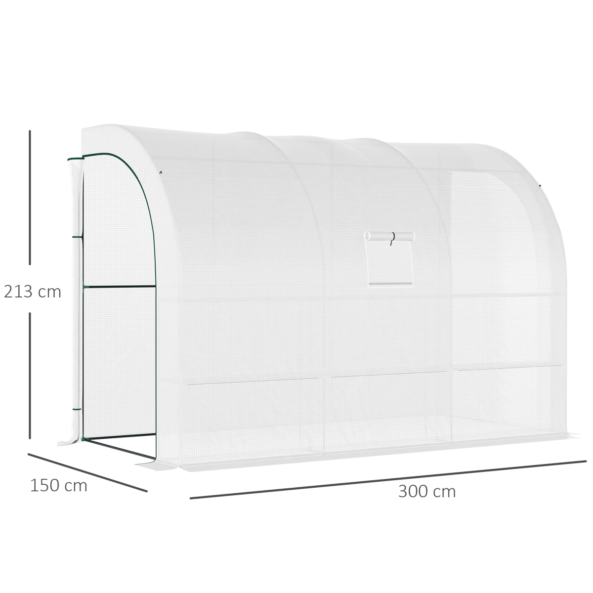 Outsunny 300x150 Greenhouse: Walk-in Garden Nursery with Ventilated Cover