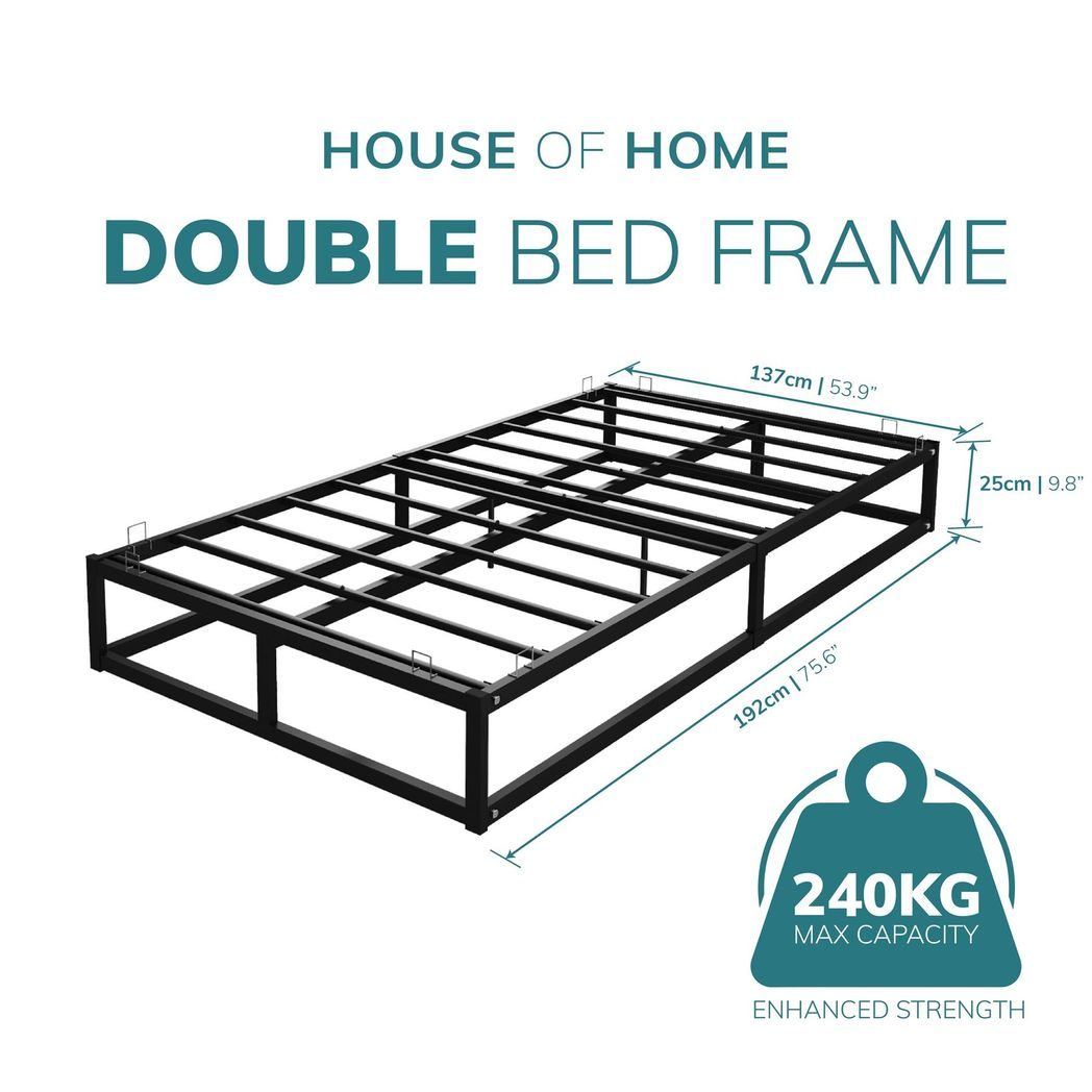 Double Metal Bed Frame Square Tube - Improved