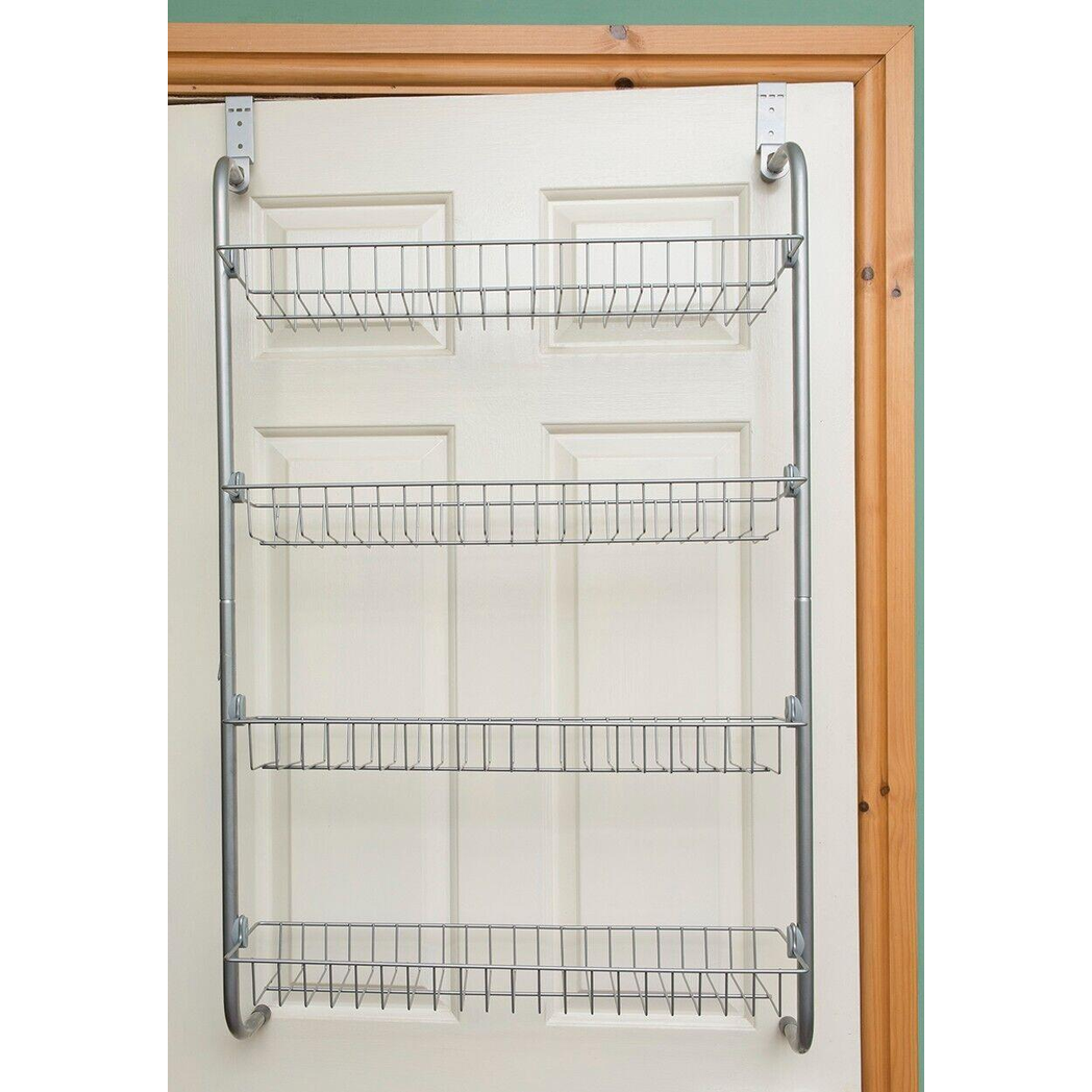 4 Tier Over Door Hanging Rack / Shelves For Pantry Or Storage Cupboard