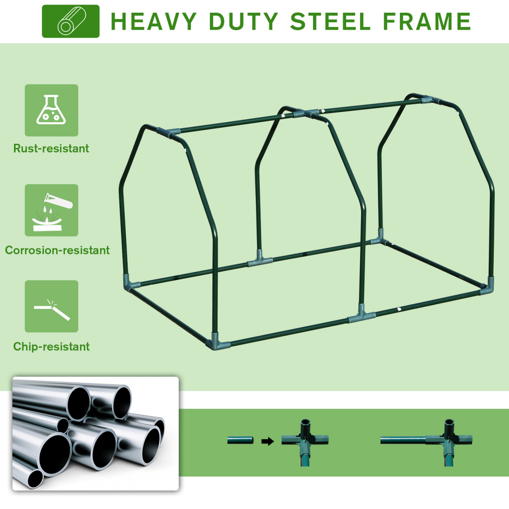 99x71x60cm Mini PVC Cover Steel Frame Greenhouse White