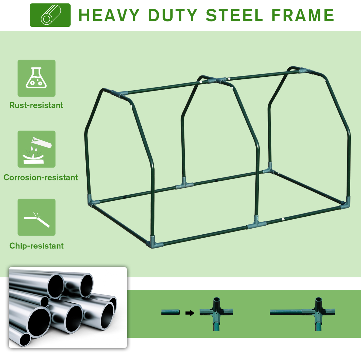 99x71x60cm Mini PVC Cover Steel Frame Greenhouse White