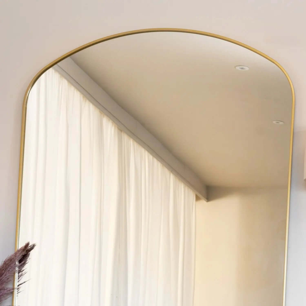 Yōko - Full Length Gold Metal Gentle Arch Mirror - 180cm x 90cm.