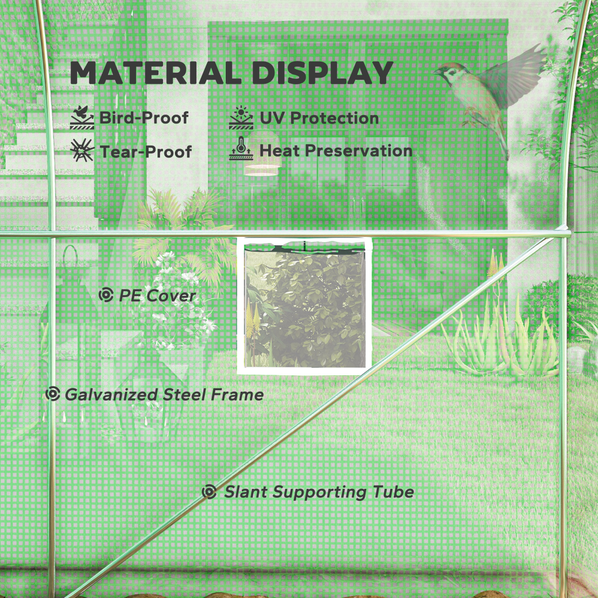 Outsunny 3x2m Polytunnel Greenhouse - Grow Your Garden Anywhere!