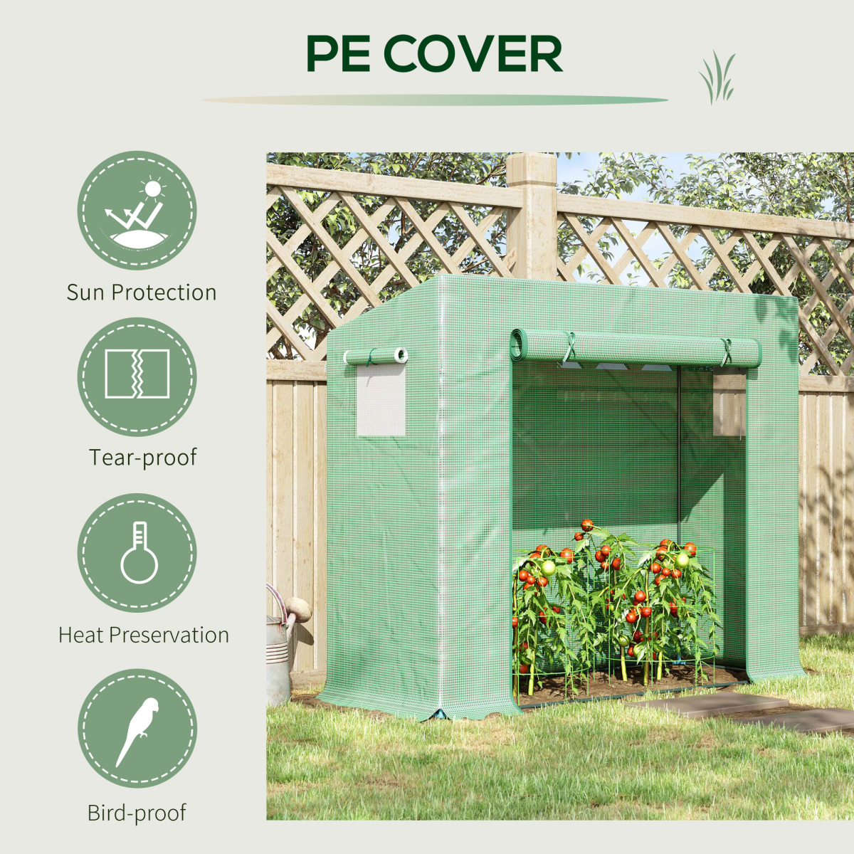 Outsunny Portable Garden Greenhouse with UV-Resistant Cover & Ventilation Windows