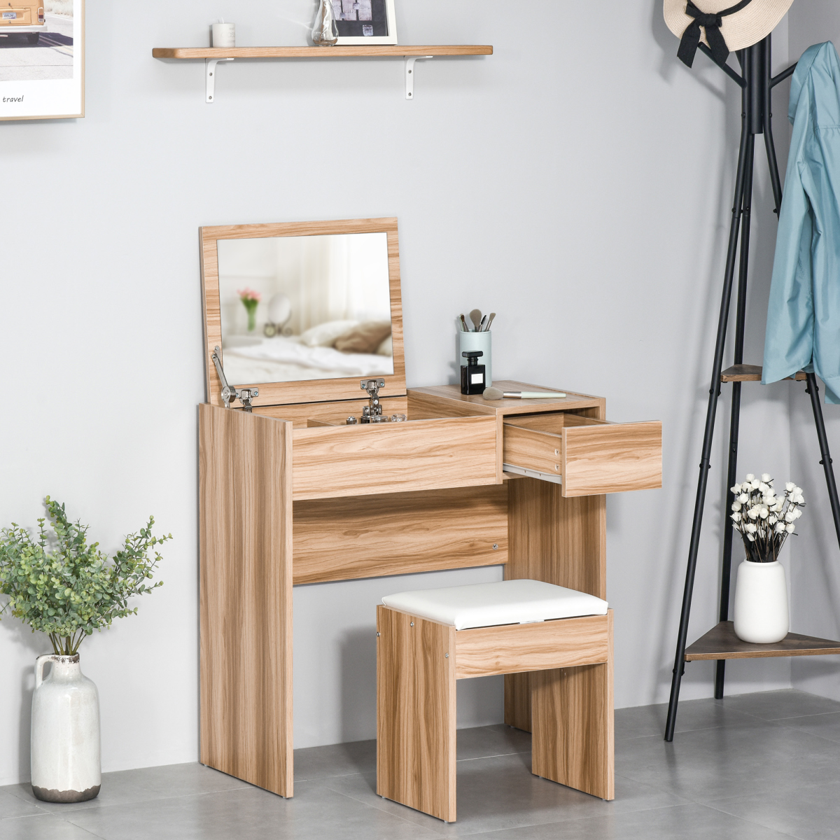 Dressing Table With Padded Stool