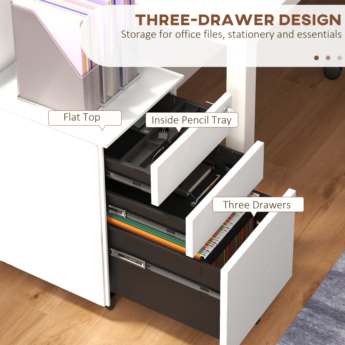 Vinsetto Secure Steel File Cabinet: Lockable Storage for A4 & Legal Files
