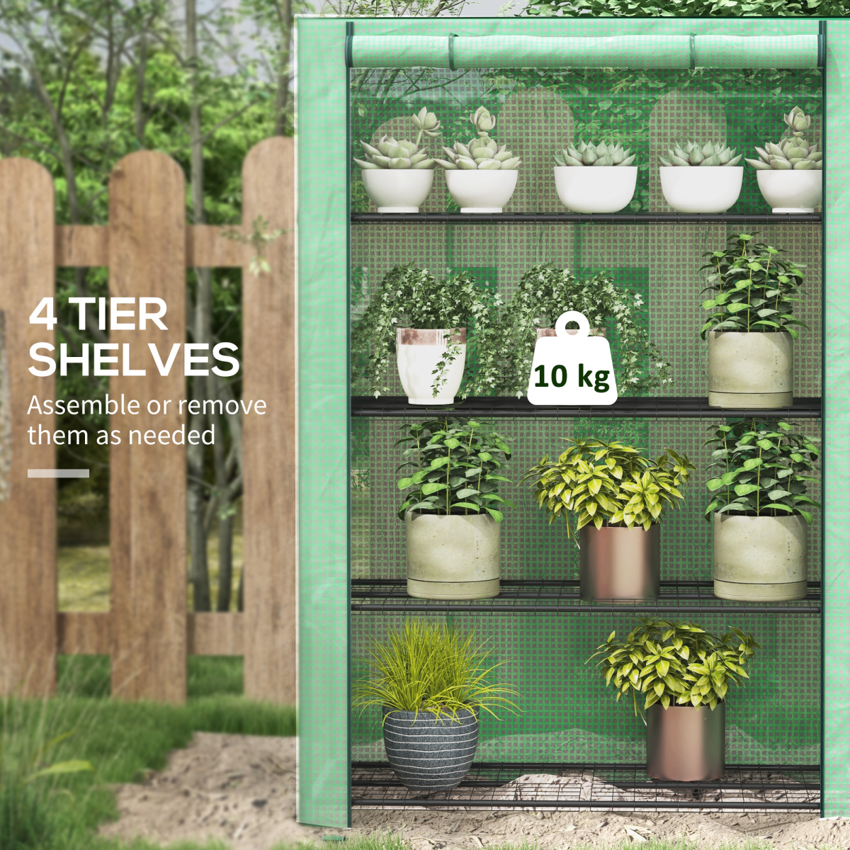 Outsunny Compact 4-Tier Mini Greenhouse - Perfect for Urban Gardening!