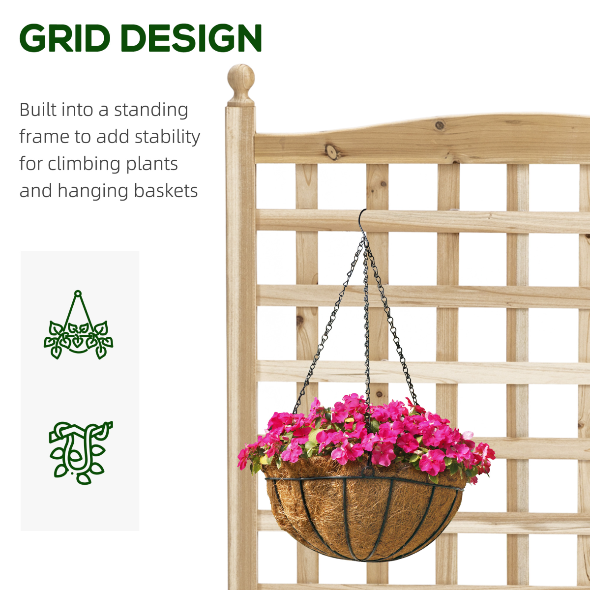 Outsunny Vertical Raised Garden Bed with Trellis - Space-Saving Planter Solution